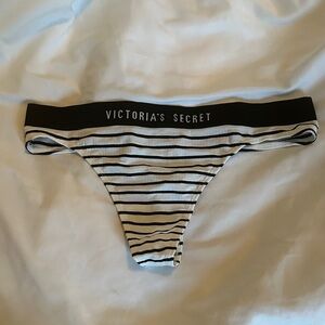 Victoria's Secret Black and White Striped Panty